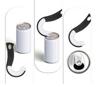 Citystores® Ring Pull Can Opener Arthritis Aids Easy Can Opener Jar Opener for Arthritis Hands Disability Aids Weak Hands Mobility Aids Tin Openers Black/White