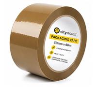 citystores® Brown Packaging Tape 50mm x 66m Heavy Duty Parcel Packing Tape Roll, Strong Adhesive Shipping & Moving Box Sealing Tape for Home, Office, Warehouse, Storage & Ecommerce Packaging