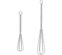 Citystores® CA 2 Mini Whisks 5 inch & 7 inch Stainless Steel Kitchen Whisks for Blending Mixing Beating Frothing and Cooking Compact Wire Whisk Set for Cooking Baking Beverages