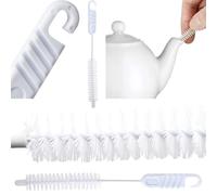 Citystores® CA White Teapot Spout Brush Plastic Handle Ideal For Cleaning Narrow Spouts Kettles Coffee Pots Reusable Cleaning Brush Easy Grip Durable Bristles For Precise Cleaning