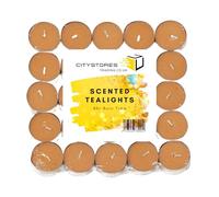 Citystores® Cinnamon Scented Tea Lights | 25 Candles | 4-Hour Burn Time | Perfect for Nightlights & Xmas