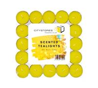 Citystores® Citronella Scented Tea Lights 25 Pack 4-Hour Burn Time Natural Insect Repellent | Ideal for Outdoors, Garden Parties, Nightlights & Christmas Decor