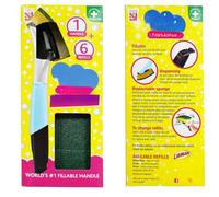 Citystores® Dish Matic Fillable Washing up Brush with Handle Combo Bonus Pack General Non Scratch Heavy Duty Refills Hard Bristle Brush Stand Brush 4935