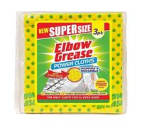Citystores® EG All Purpose Cleaning Pads Power Cloths Scrub Dots Washable Reusable Non-Scratch Tough Stains Yellow 3PK 1111