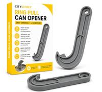 Citystores® Grey Ring Pull Can Opener - Easy Tin & Jar Opener for Arthritis, Weak Hands & Disability Kitchen Aids - Mobility Support Tool
