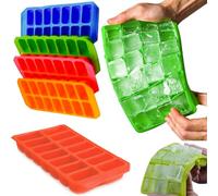 Citystores® Ice Cube Tray Soft Silicone Moulds Baby Food Storage Cocktails BBQ Party Birthday Seasonal Assorted Random Colour Sent