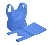 Citystores® Large Blue Carrier Bags | Strong Plastic Vest Bags with Handles for Food, Grocery & Retail Use | 100 Bags