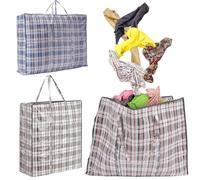 Citystores® Large Laundry Bags Storage Bags For Moving House Shopping And Laundry Reusable Bags With Zips Large Clothes Storage Random Colour Sent