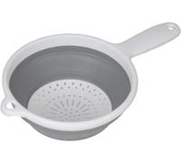 Citystores® Pop & Store Collapsible Food Colander with Handle White and Grey Silicone Pasta, Potatoes and Vegetables Small 6.5"