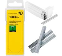 Citystores® STY 14mm Heavy-Duty Staple Heavy Duty For Staplers Hammer Tackers Ideal For Professional Use In Construction Carpentry Upholstery Yellow/Black Finish 1000 Pieces