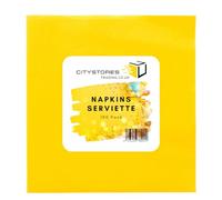 Citystores® Yellow Paper Napkins 40x40cm - 100 Pack Large Party Serviettes, Tableware Tissue Cloths for Weddings, Birthdays & Catering
