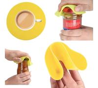 Citystores® Yellow Rubber Jar Gripper Pads Multi-Purpose Jar Opener Grippers Lid Coasters Children Weak Hands Weak Grip Arthritis Suffers Aid Old Gift
