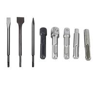 Citywalk 3Pc SDS Plus Steel Socket Adapter with Chisel Set 3-Piece Spade Chisel,Flat Chisel,Point Chisel/Universally Applicable