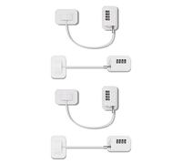 Citywalk 4 Pieces Refrigerator Lock Freezer Lock Fridge Door Lock Combination Child Locks for Cabinets Drawer (White)