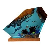 Citywalk Undersea Resin Lamp Whale Turtle Human Diving Night Light Home Gift Office, Desk Bedroom Decoration Night Light