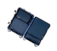 ciúb Compression Packing Cubes Set - 4 Pack | Fit 40% More in Your Luggage | Premium Travel Organiser with Dual-Zipper Compression (Navy, 8-Pack)