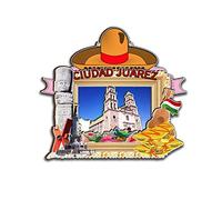 Ciudad Juarez Mexico Magnet Fridge Magnet Wooden 3D Landmarks Travel Collectible Souvenirs Decoration Handmade
