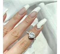 CIUFEWEK S925 Sterling Silver Wedding Band for Women, Grade 8A Ice Cubic Zirconia with High Carbon Diamonds, Wedding Band with Shiny Proposal, US Code 5, Sterling Silver