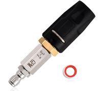 Ciunura Adjustable Downstream Soft Wash Nozzle, Shooter Tip M5 Long Range Soap Twist Chemical Nozzle with 0-60° Spray Pattern, for Pressure Washer 1700-6000 PSI, 3-7 GPM, 1/4 in Quick Connect