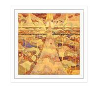 Ciurlionis Sonata Stars Abstract Painting Square Wooden Framed Wall Art Print Picture 16X16 Inch