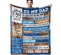 Ciuyxof Regalo di compleanno per papà da figlia, figlio, miglior papà di sempre, morbida coperta per biancheria da letto divano (150 x 150 cm)