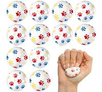 Civaner 12 Pcs Colored Paw Mini Stress Balls Party Favors Gift Foam Paw Balls Small Squeeze Anxiety Bulk for Players Coach Birthday Party Supplies