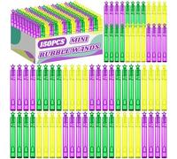 Civaner 150 Pcs Mardi Gras Mini Bubble Wands Party Favors Throws Decorations for Carnival Activities