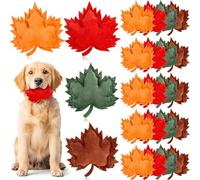 Civaner 24 Pcs Fall Stuffed Toys for Dogs Maple Leaves Squeaky Dog Toys Autumn Plush Pet Supply for Small Medium Large Pets Fall Autumn Thanksgiving Party Decoration