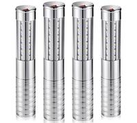 Civaner Upgrade 4 Pcs Bottle Service Lights LED Strobe Baton Bottle Girl Lights Rechargeable Handheld Flashing Club Signs for Birthday Wedding Party(Silver White Light)