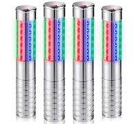 Civaner Upgrade 4 Pcs Bottle Service Lights LED Strobe Baton Bottle Girl Lights Rechargeable Handheld Flashing Club Signs for Birthday Wedding Party(Silver Colorful Light)