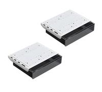 Civenhhd Under Desk Drawer, Under Desk Storage box, 2 Pack Hidden Sliding Out Storage Boxes, Under Desk mounted Drawer，Hidden Desktop Organizer (Black, Large size)