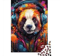 Civet Cat With Headphones Puzzles for Adults 1000 Piece Puzzle for Teenager Age 12 Years Up Christmas Eve Gifts 1000pcs (75x50cm)