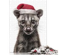 Civet Christmas Portrait Puzzles 1000 Piece Puzzle Adult Jigsaw Puzzle Educational Game Challenge Toy 300pcs (40x28cm)
