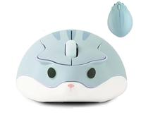 Civetes Wireless Mouse, Cute Mouse Hamster Shape, 1200 DPI Low Noise Optical Mouse with USB Receiver, Quiet Wireless Portable Mouse for PC/Mac/Laptop, Gift for Kids and Girls (Blue)