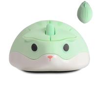 Civetes Wireless Mouse, Cute Mouse Hamster Shape, 1200DPI Low Noise Optical Mouse with USB Receiver, Quiet Wireless Portable Mouse for PC/Mac/Laptop, Gift for Kids and Girls (Green)