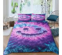 CIVETGDC Purple Emoji Bedding Set 3 Pieces Theme Bedspread Gothic Themes Duvet Cover Set Microfiber Quilt Cover Suitable for Family,couple,children with Pillow King(220x240cm)