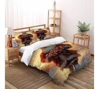 CIVETGDC Santa Gifts Bedding Set 3D Digital Printing Christmas Themes Duvet Cover Set Microfiber Quilt Cover Universal for All Seasons with Pillow Double（200x200cm）