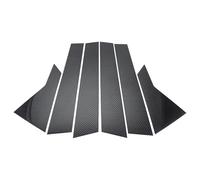 Civic Accessories, 6 Pcs Window Middle Pillar Trim, Carbon Fiber Style Decal with Self-Adhesive Design, Fits 2016-2021 10Th Gen Civic