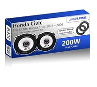 Civic Speaker upgrade Front Door Alpine car speakers 5.25" 13cm 200W