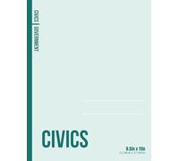 Civics/Government Lined Notebook: 8.5in x 11in (21.59cm x 27.94cm), 80 sheets