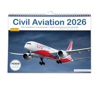 Civil Aviation 2025, Aeroplane Calendar 2025, DIN A3 Wall Calendar, Calendar with Airplanes from Airbus, Boeing, Lufthansa, A380, Christmas Gift