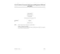 Civil Aviation (Consumer Protection and Regulatory Reform) Bil Amendment to be moved on Report [Supplementary to the Marshalled List] (House of Lords) HLB 1 R I a