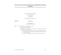 Civil Aviation (Consumer Protection and Regulatory Reform) Bil Manuscript amendment to be moved on report [Supplementary to the Marshalled List] (House of Lords) HLB 1 R I b (Manuscript)