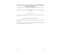 Civil Aviation (Consumer Protection and Regulatory Reform) Bill [as brought from the Lords] (House of Commons) HCB 132