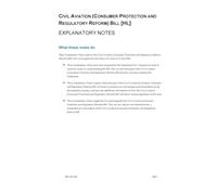 Civil Aviation (Consumer Protection and Regulatory Reform) Bill Explanatory Notes (House of Commons) HCB 132-EN