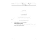 Civil Aviation (Consumer Protection and Regulatory Reform) Bill Marshalled List of amendments to be moved on third reading (House of Lords) HLB 40 I