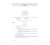Civil Aviation (Consumer Protection and Regulatory Reform) Bill Marshalled List of amendments to be moved in Grand Committee (House of Lords) HLB 1 I