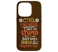 Civil Engineer Build Bridge Funny Construction Engineering Case for iPhone 14 Pro