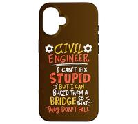 Civil Engineer Build Bridge Funny Construction Engineering Case for iPhone 16