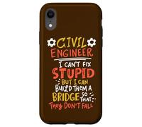 Civil Engineer Build Bridge Funny Construction Engineering Case for iPhone XR
